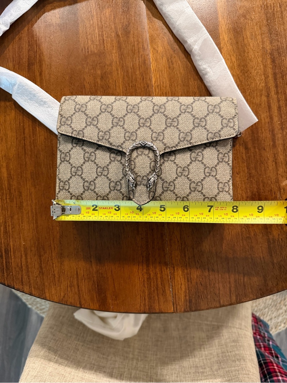 Gucci Dionysus GG Supreme wallet on Chain Crossbody Bag - Picture 14 of 16